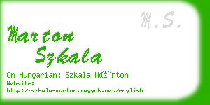 marton szkala business card